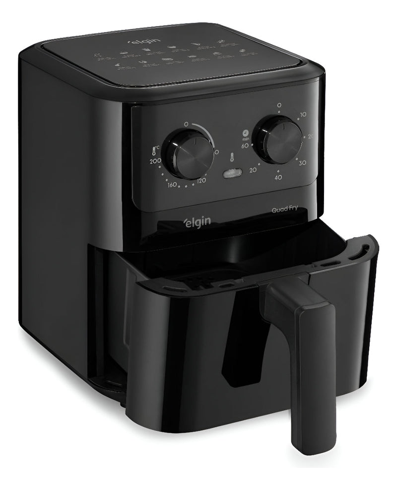 Fritadeira Elétrica Air Fryer Quad Fry Elgin 4,2 L, 1400w Preto