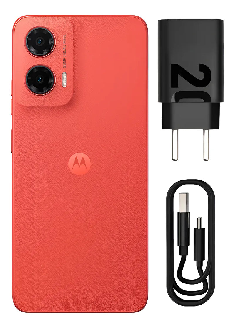 Smartphone Motorola Moto g35 5G - 128GB 12GB (4GB RAM+8GB Ram Boost) e Camera 50MP com AI NFC Tela 6.7" com Superbrilho - Verde - Vegan Leather