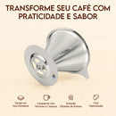 Coador Nacional De Café Modelo 103 Filtro Permanente Em Aço Inox Peneira Reutilizável Sem Papel Sustentável Para Coar Café Tradicional Ponte Lar Utilidades