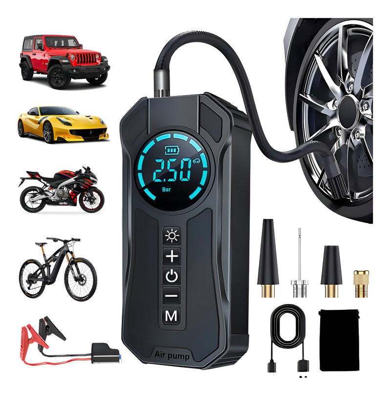 Auxiliar Partida Bateria Compressor Ar Emergência Portátil auxiliar De Partida Bateria Veicular Com Compressor De Ar lejiatec Portátil Compressor Ar 12V Veicular