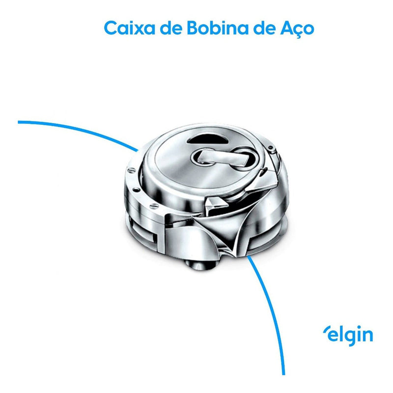 Máquina De Costura Elgin Jx-4035 Genius Plus 31 Pontos Cor Branco