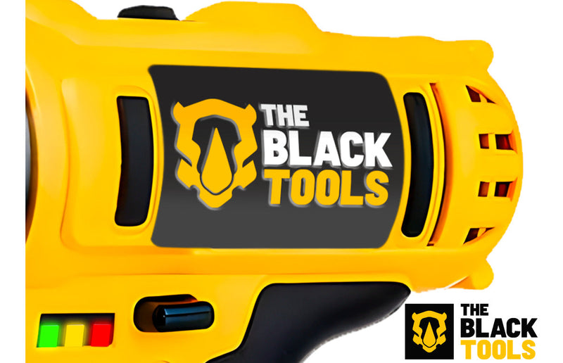 Furadeira Parafusadeira Sem Fio A Bateria Tb-12e 12v 3/8 10mm Com Maleta E Acessórios The Black Tools