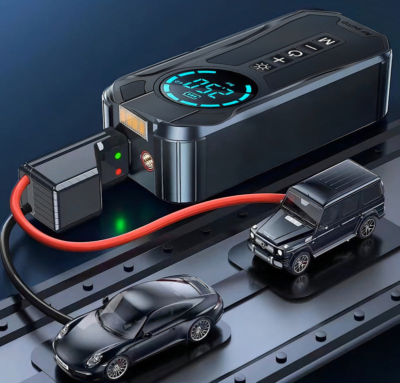 Auxiliar Partida Bateria Compressor Ar Emergência Portátil auxiliar De Partida Bateria Veicular Com Compressor De Ar lejiatec Portátil Compressor Ar 12V Veicular