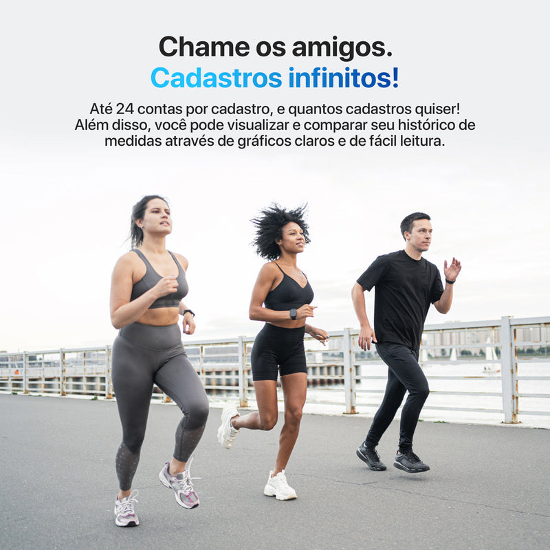 Balança Digital Corporal Bioimpedância Aplicativo Bluetooth Relaxmedic