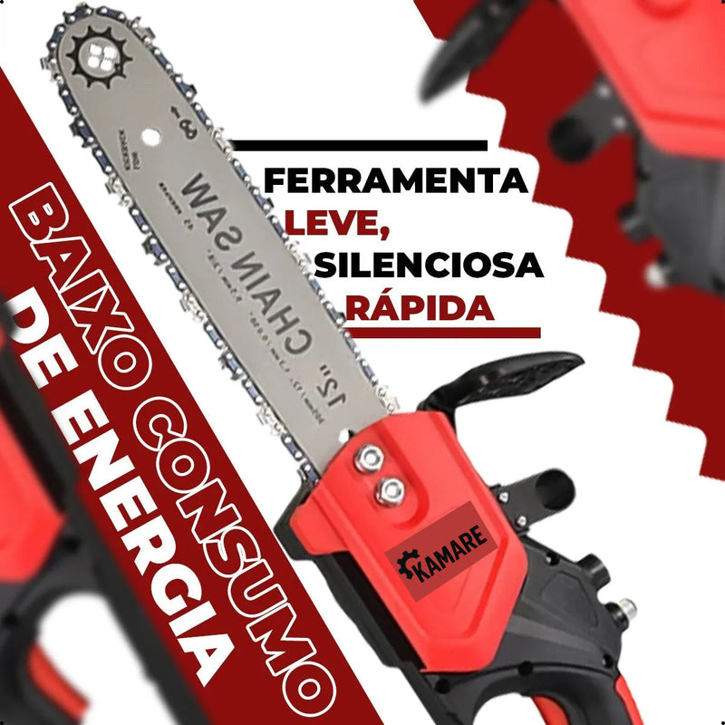 Moto Serra Elétrica 12 Polegadas 2 Baterias 48v Portátil Recarregável Profissional Kamare