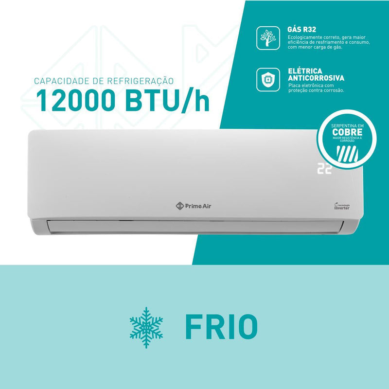 Ar-condicionado Split Inverter 12000 Btu/h Prime Air F 12fc Cor Branco