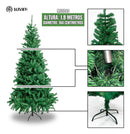 Árvore De Natal Pinheiro Canadense Luxo 1,80m 800 Galhos Tradicional Verde Imperial Premium Grande Cheia LuvinCo