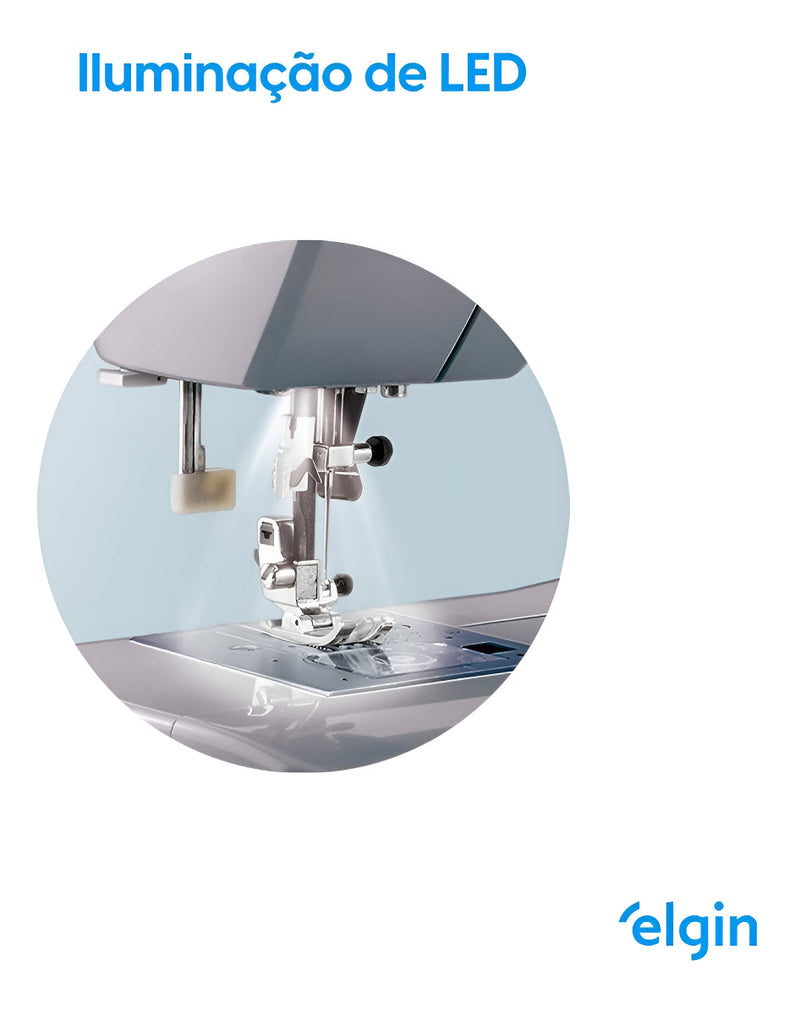 Máquina De Costura Elgin Jx-4035 Genius Plus 31 Pontos Cor Branco