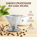 Coador Nacional De Café Modelo 103 Filtro Permanente Em Aço Inox Peneira Reutilizável Sem Papel Sustentável Para Coar Café Tradicional Ponte Lar Utilidades