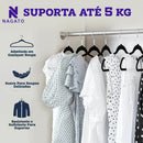 Kit 50 Cabides Veludo De Roupa Antideslizante Slim Adulto Cor Bege