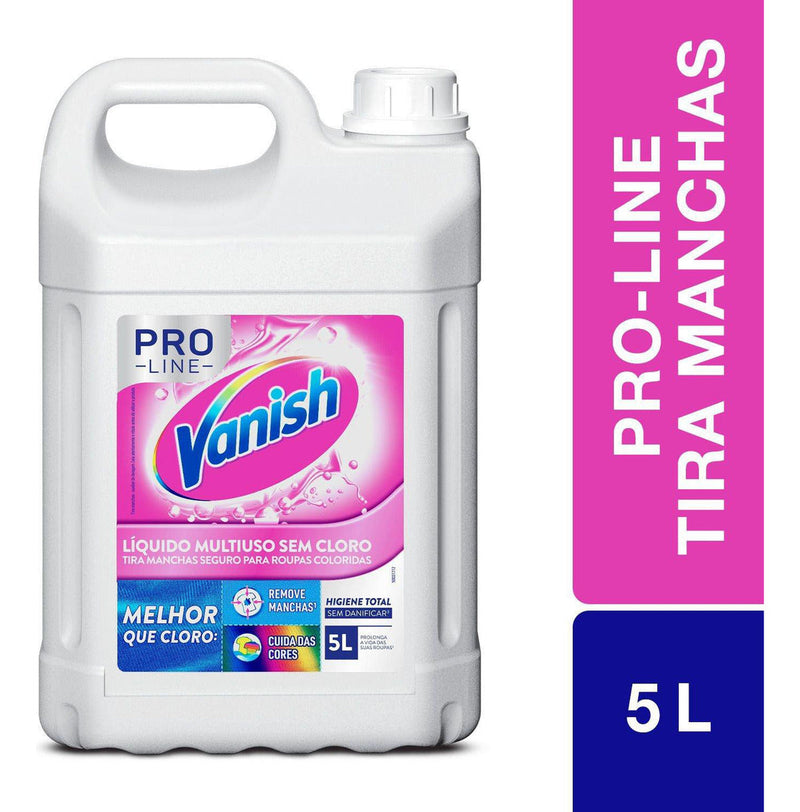 Tira Manchas Vanish Líquido Multiuso para Roupas Coloridas Pro Line 5L