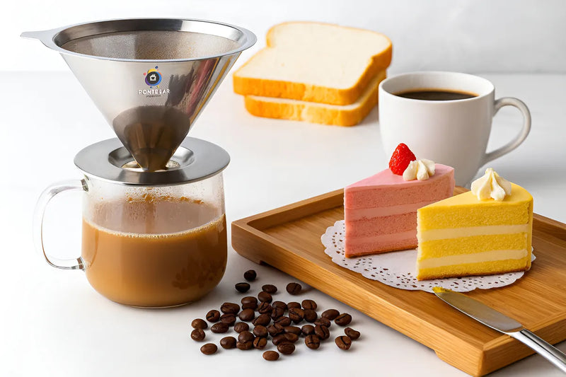 Coador Nacional De Café Modelo 103 Filtro Permanente Em Aço Inox Peneira Reutilizável Sem Papel Sustentável Para Coar Café Tradicional Ponte Lar Utilidades