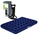 Colchão Camping Casal Inflável 300kg + Bomba De Ar Bestway Cor Azul