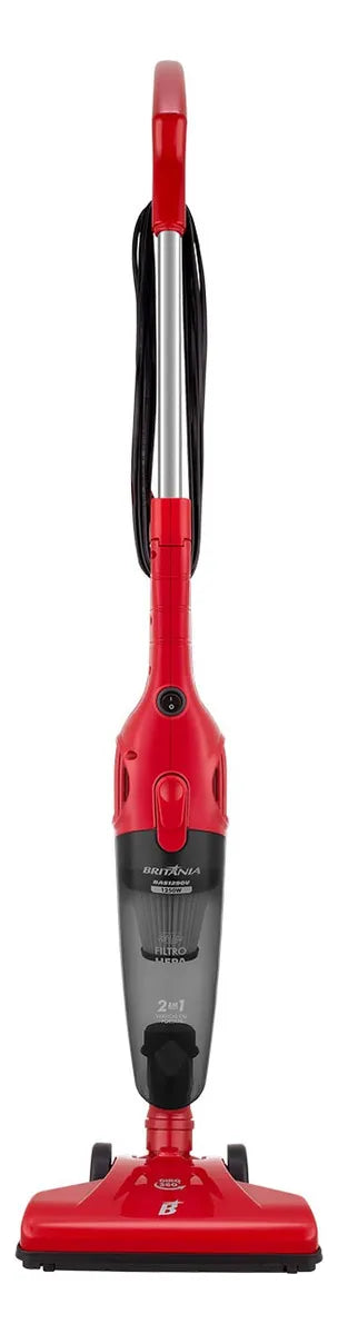 Aspirador De Pó Bas1290v 2 Em 1 1250w Britânia Vermelho