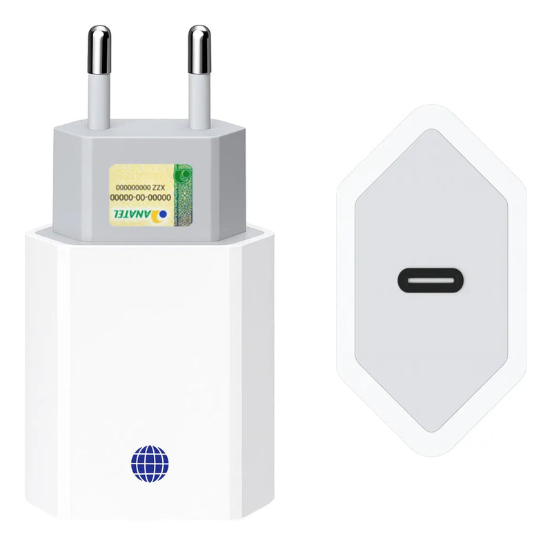 Carregador Compativel Com iPhone 8 X Xr 11 12 13 14 Pro Max Turbo Fonte Tipo C Boyu Cell