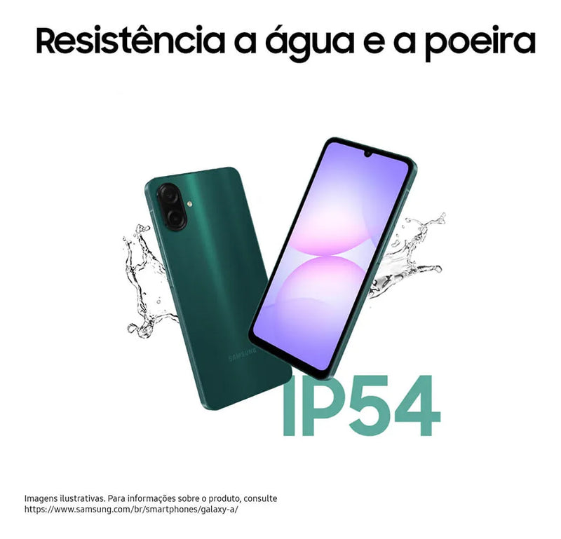 Celular Samsung Galaxy A07 128gb, 4gb, Câmera 50mp, Tela 6.7 , Proteção Ip54, Processador 6nm - Violeta