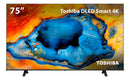 Smart Tv Dled 75 4k Toshiba Vidaa 4 Hdmi 2 Usb Wi-fi Tb033m
