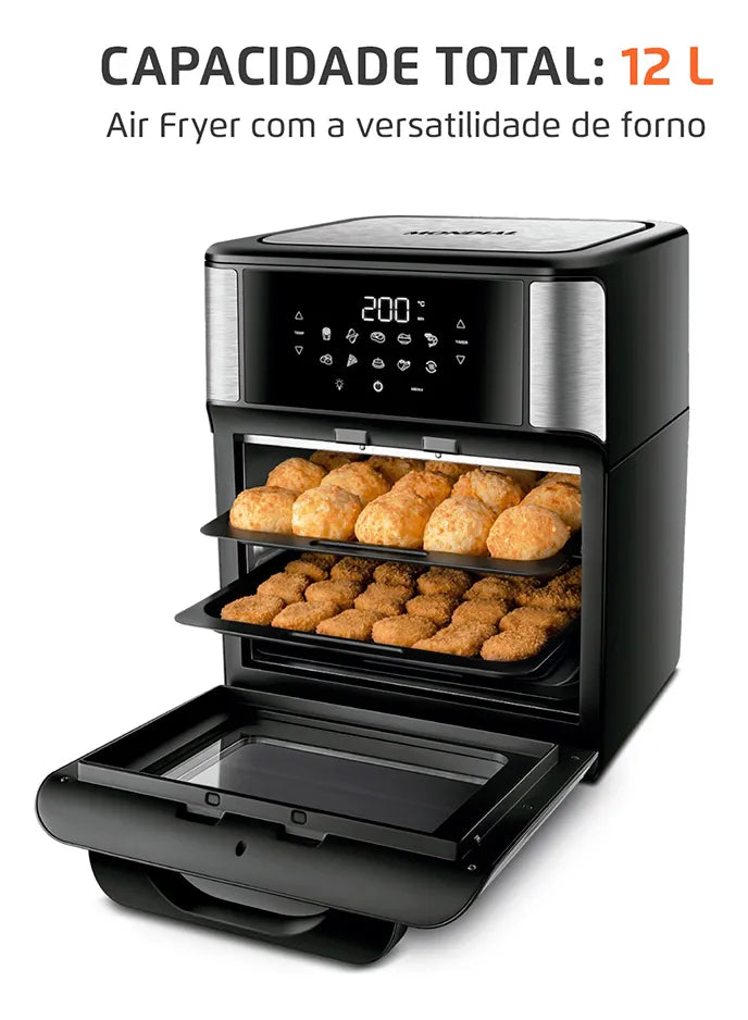 Fritadeira Air Fryer Forno Oven 12L, Mondial, 2200W - AFON-12L-BI