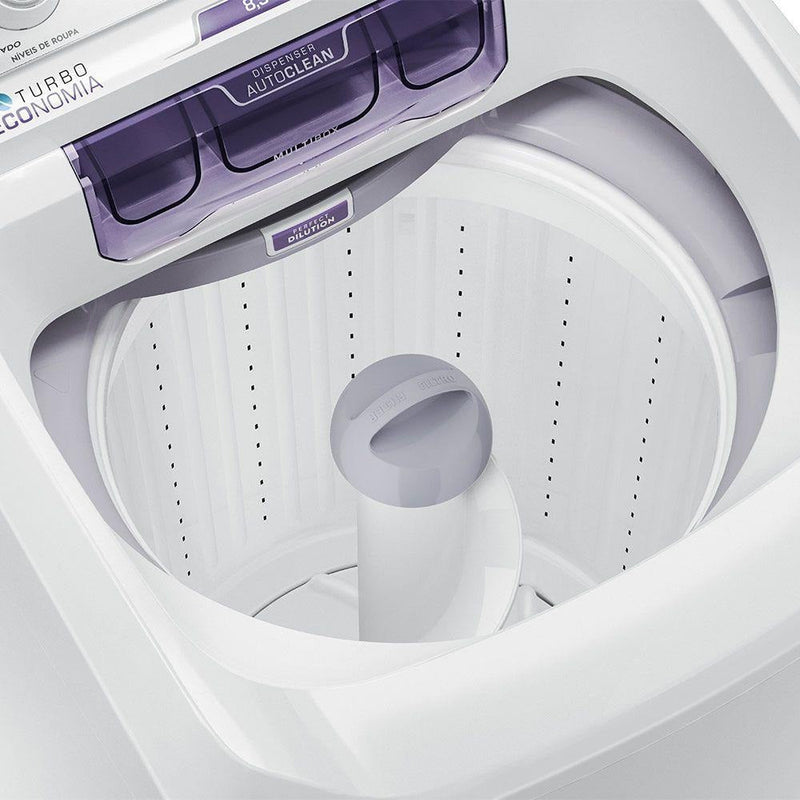 Máquina de Lavar Electrolux 8,5kg Branca Turbo Economia com Jet&amp;Clean e Filtro Fiapos (LAC09)