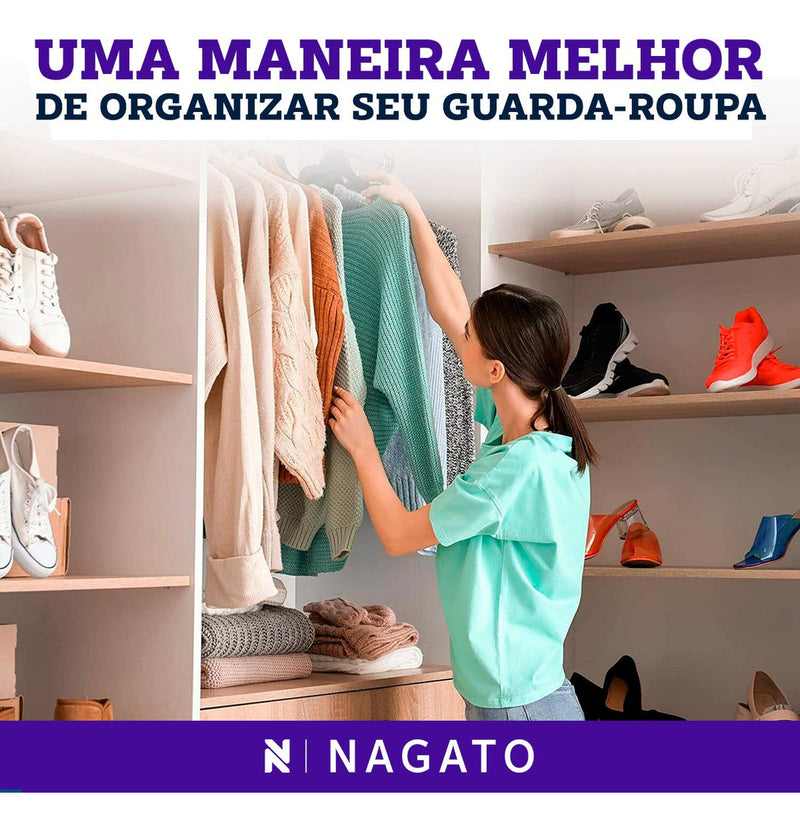 Kit 50 Cabides Veludo De Roupa Antideslizante Slim Adulto Cor Bege