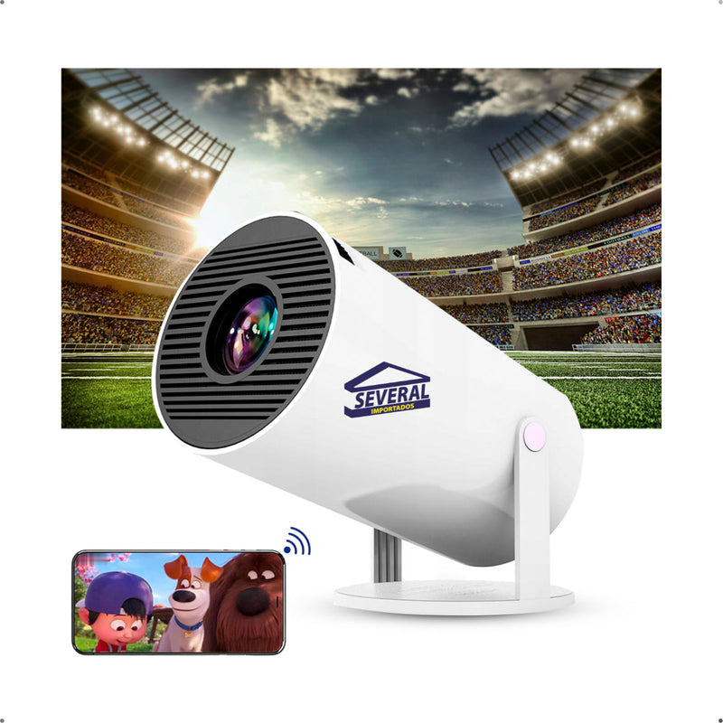 Projetor Smart Portátil Several Importados Full Hd 4k Android 11 Wi-fi Bluetooth Mini Projetor Home Theater Cinema Em Casa Cor Branco Imagem Nítida Som Potente Compatível Com Diversos Dispositivos