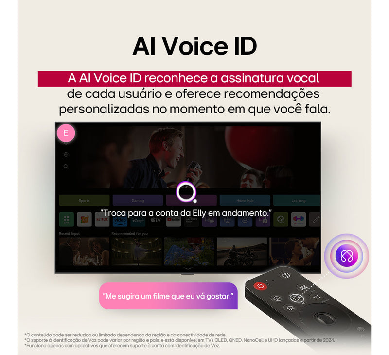 Smart TV Profissional 4K 55" LG UHD 55AU801 Processador α7 AI Ger8 Super Upscaling Google Cast Alexa Integrado Controle AI Smart Magic WebOS 25