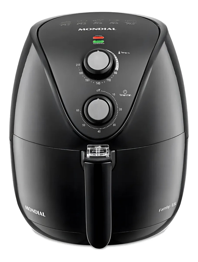 Fritadeira Elétrica Ar Af-35-bf Air Fryer 3,5l Preta Mondial