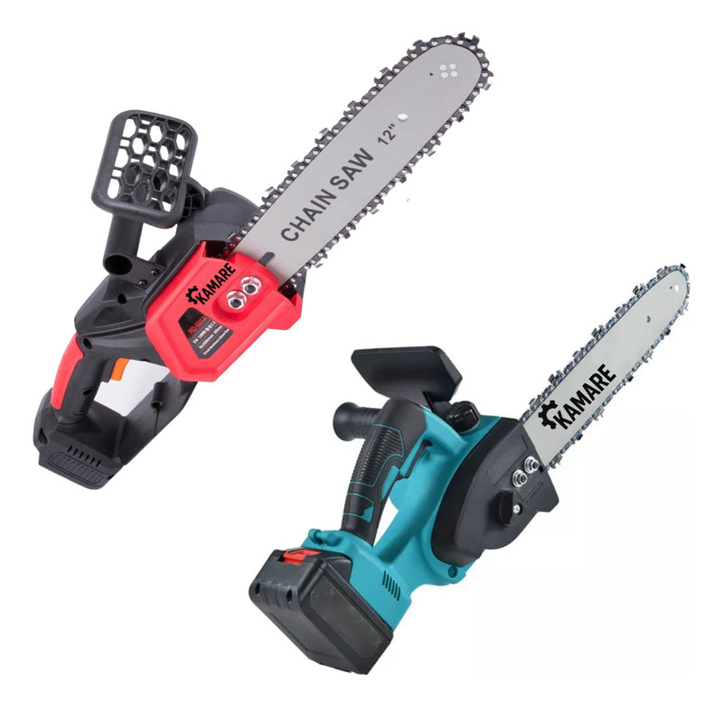 Moto Serra Elétrica 12 Polegadas 2 Baterias 48v Portátil Recarregável Profissional Kamare