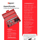 Combo Jogo Kit Ferramentas Profissional 46 Peças Chave Fenda Philips Soquete 1/4 Em Aço CRV Resistente Completo Para Manutenção Carro Moto Casa