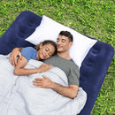 Colchão Camping Casal Inflável 300kg + Bomba De Ar Bestway Cor Azul