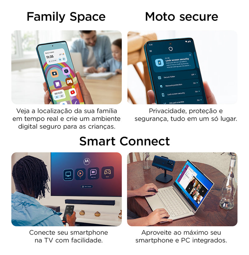Smartphone Motorola Moto g55 5G - 256GB 16GB (8GB RAM+8GB Ram Boost) e Camera 50MP com AI NFC Tela 6.5" com Superbrilho - Rosa