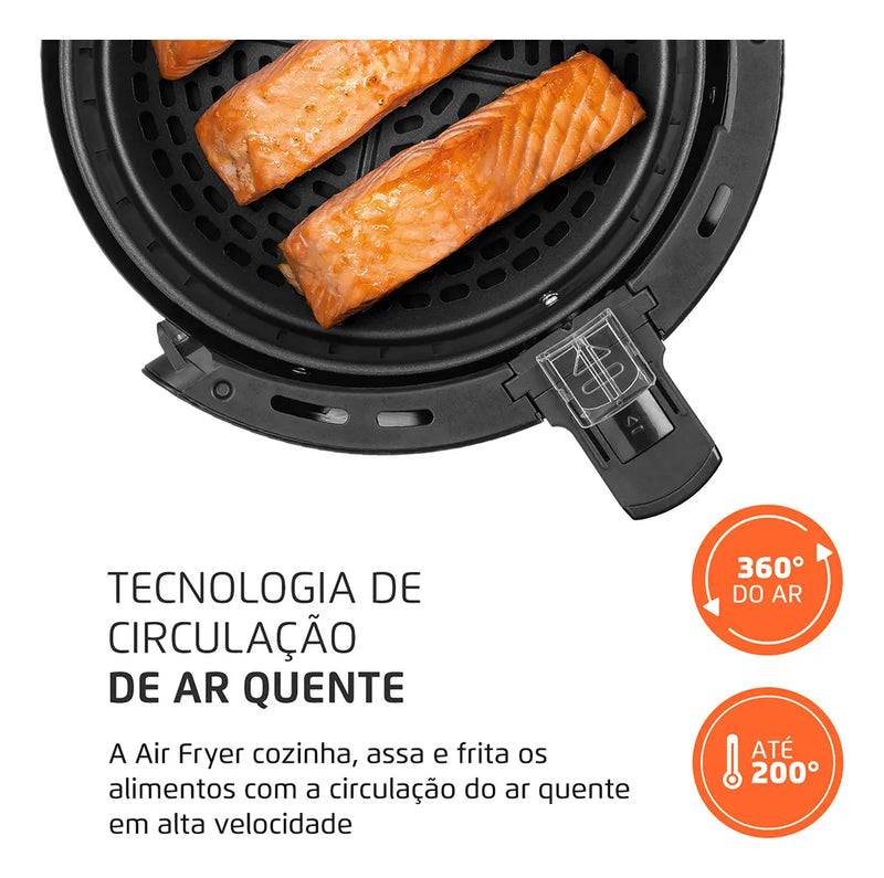 Fritadeira Elétrica Ar Af-35-bf Air Fryer 3,5l Preta Mondial