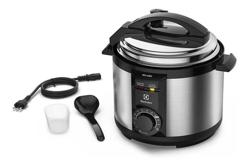 Panela de Pressão Elétrica Electrolux 5L Cor Inox Efficient por Rita Lobo PCE20 - 127V