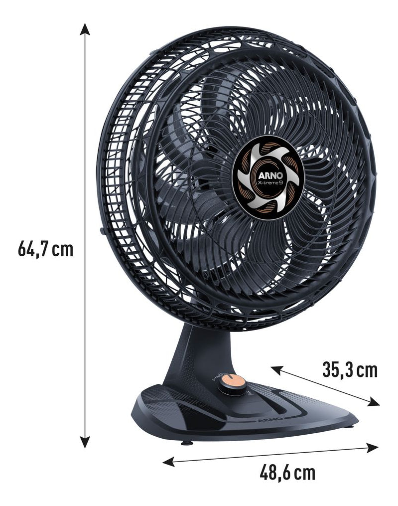 Ventilador De Mesa Arno 40cm X-treme 160w Ve94 40 Cm Preto Preto Plástico