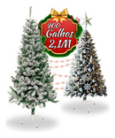 Chibrali Imperial Árvore De Natal Luxo Pinheiro Neve 2,10m 1.062 Galhos Cor Nevada