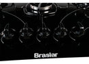 Fogão cooktop com alimentação gás - Braslar 5 bocas cor preto - 5 queimadores