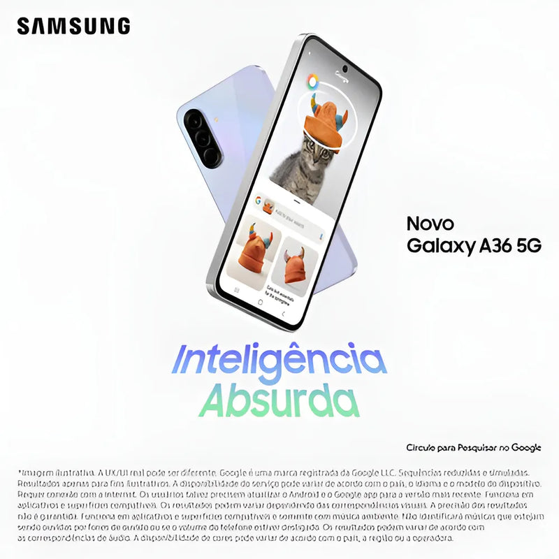 Celular Samsung Galaxy A36 5g 256gb 8gb Ram Branco