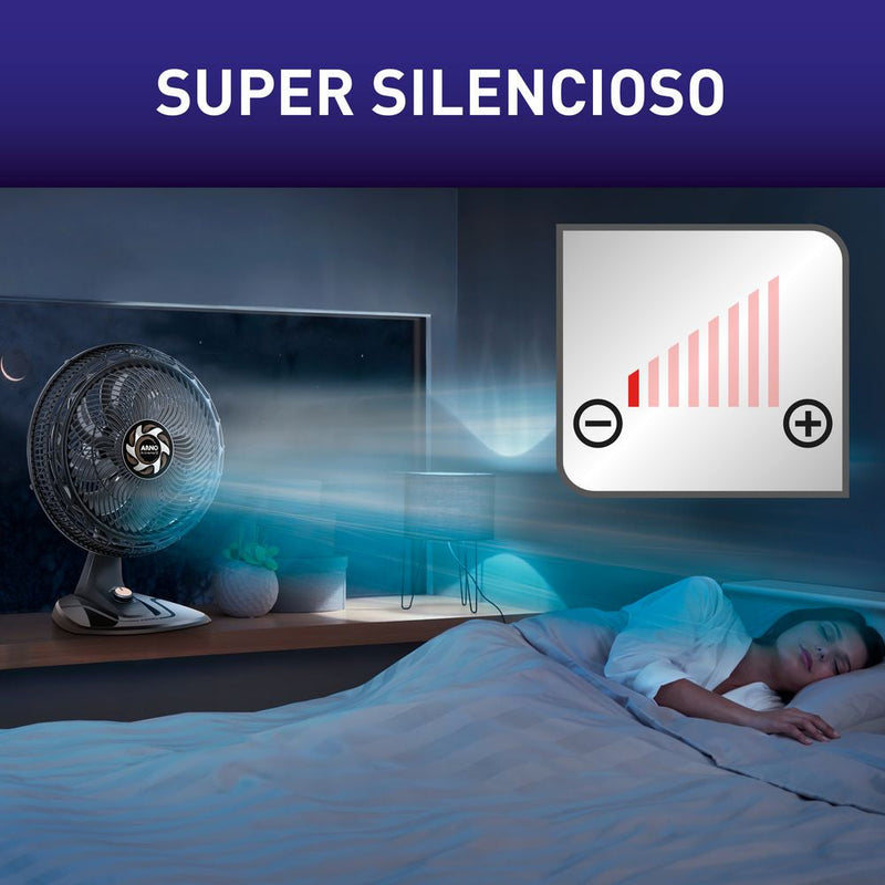 Ventilador De Mesa Arno 40cm X-treme 160w Ve94 40 Cm Preto Preto Plástico