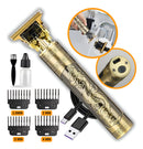 Maquina Maquininha De Cortar Cabelo Barbeador Eletrico Aparador De Pelos Acabamento Dragão Buda Profissional Kamufla