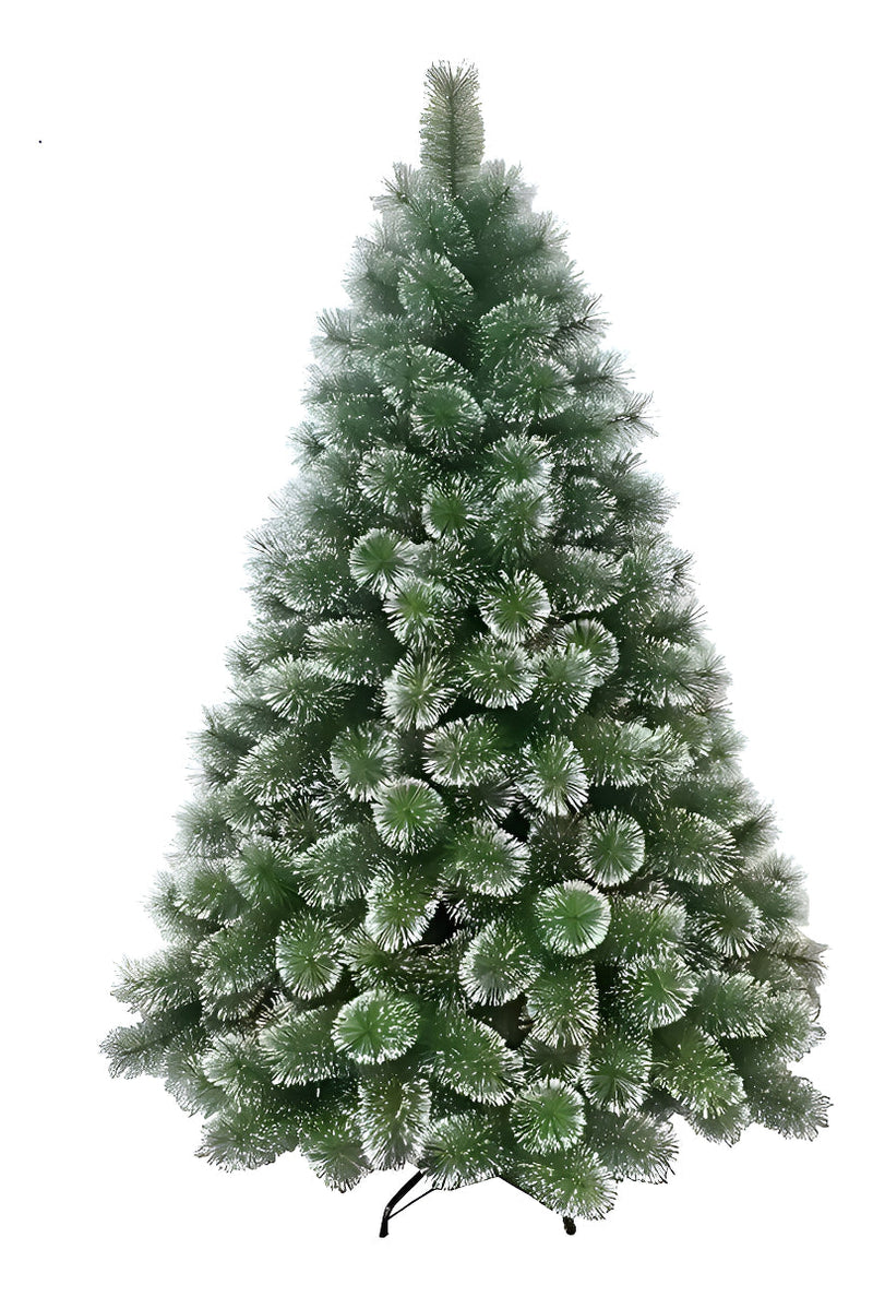 Árvore Pinheiro De Natal Luxo Verde E Neve 2,10m 566 Galhos Cor Verde Com Floco de Neve