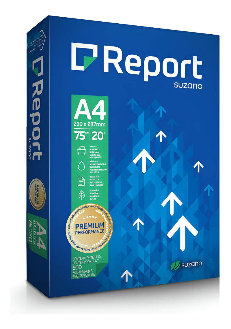 Papel A4 Sulfite Cor Branco 75g 500 Folhas Premium Resma
