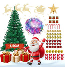Árvore Natal 1,5m Natalino Enfeitada Decorada Completa Pisca