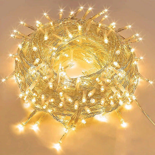 Cordão 500 Leds 8 Funções 50 Metros Prova D'água Decorações