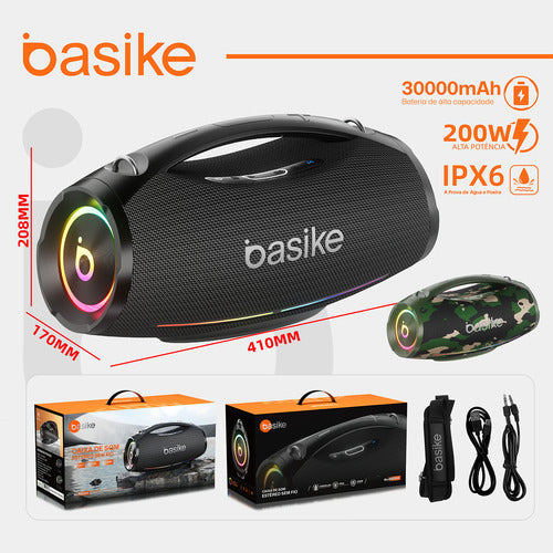 200w Caixa De Som Bluetooth Portátil 36h Tws Ipx6 Boombox