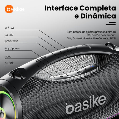 200w Caixa De Som Bluetooth Portátil 36h Tws Ipx6 Boombox