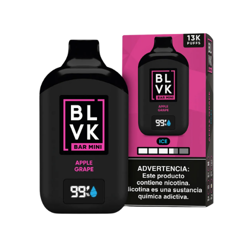 Pod Descartável Bar Mini - 13000 puffs | BLVK - Apple Grape Ice - 50mg/mL